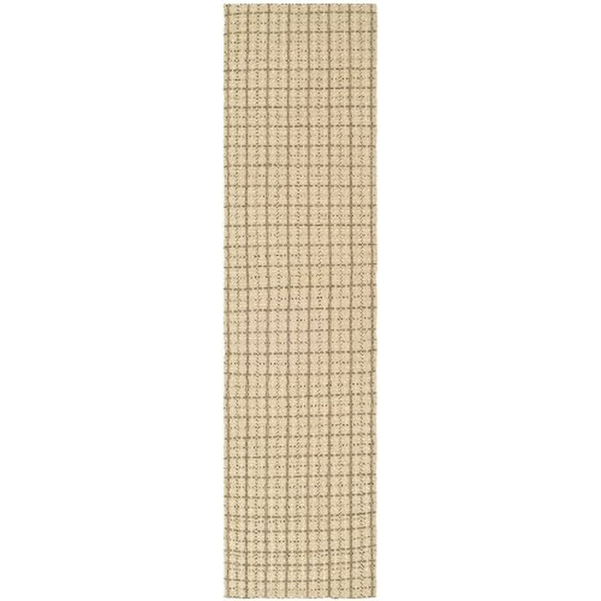 Safavieh South Hampton Collection SHA241A Handmade Flatweave Grid Runner Beige 2' x 8' Safavieh South Hampton Collection SHA241A Handmade Flatweave Grid Runner Beige 2' x 8'